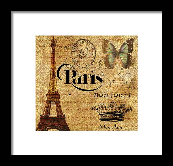 Paris Framed Print featuring the digital art All Paris All The Time by Greg Sharpe