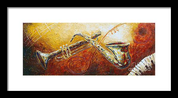 Music Framed Print featuring the painting All That Jazz by Phyllis Howard