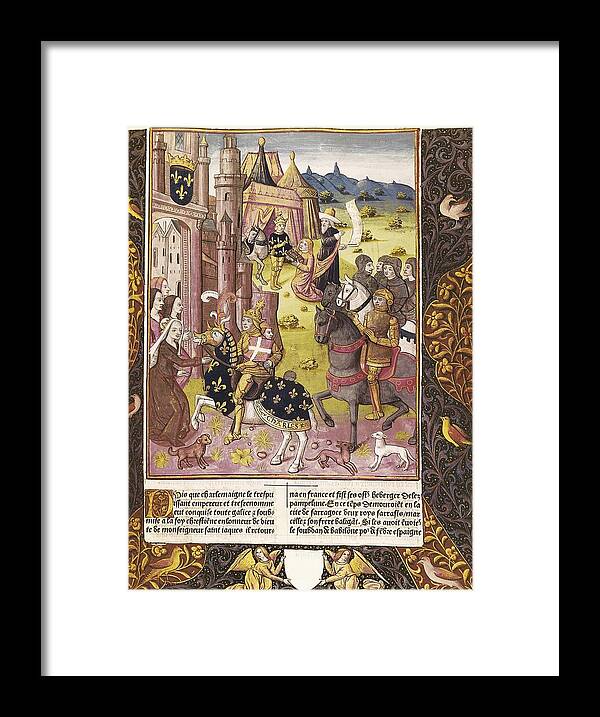 Charlemagne Or Charles I (742-814) Framed Print featuring the photograph Allegory Of Charlemagnes Reign by Everett