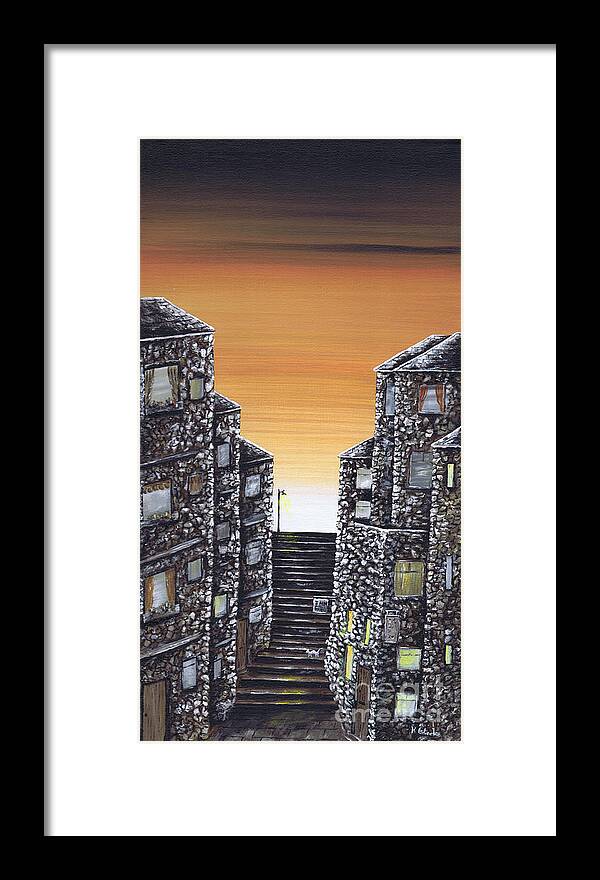 Alley Cat Framed Print featuring the painting Alley Cat by Kenneth Clarke