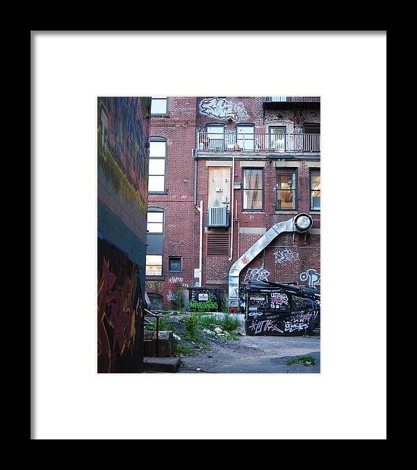 Portland Maine Framed Print featuring the photograph Alley by Paul Noble