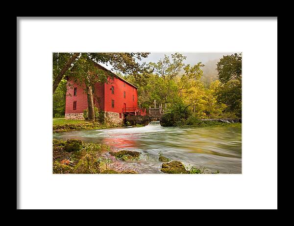 America Framed Print featuring the photograph Alley Spring Mill - Eminence Missouri by Gregory Ballos