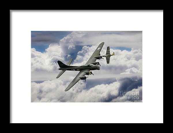 B17 Framed Print featuring the digital art Allies by Airpower Art