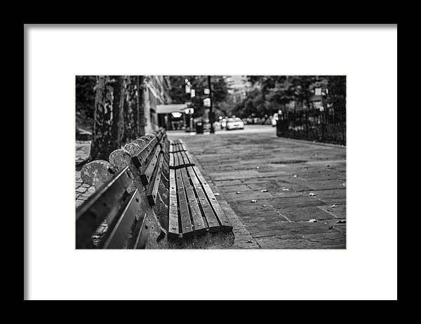 Empty Space Framed Print featuring the photograph Alls Quiet In The City by Karol Livote