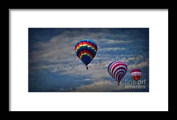 Hot Air Balloons Framed Print featuring the photograph Aloft by Debra Fedchin