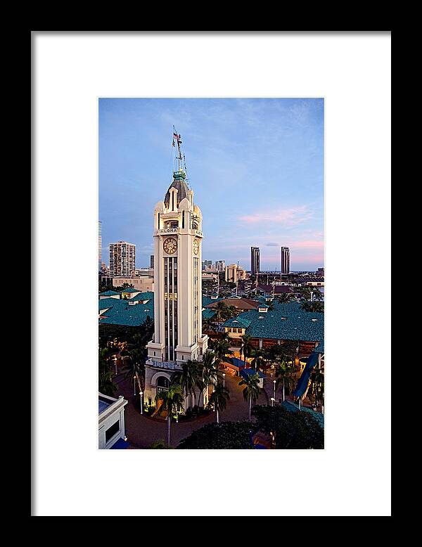Aloha Framed Print featuring the photograph Aloha Tower 2 - The World famous Aloha Tower in Honolulu by Nature Photographer