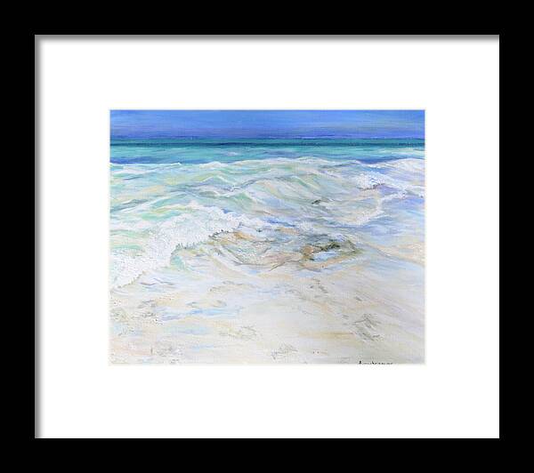 Seascape Framed Print featuring the painting The Long Road Home by Dottie Branch