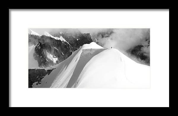 Chamonix Framed Print featuring the photograph Alone by Matej Sokol