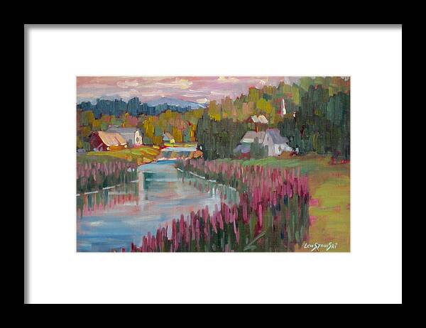  Framed Print featuring the painting Along The Housatonic by Len Stomski