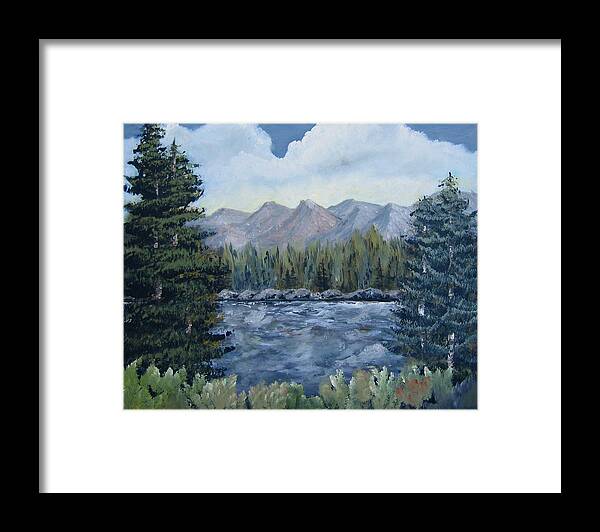 Colorado Landscape Framed Print featuring the painting Along the Way by Suzanne Theis
