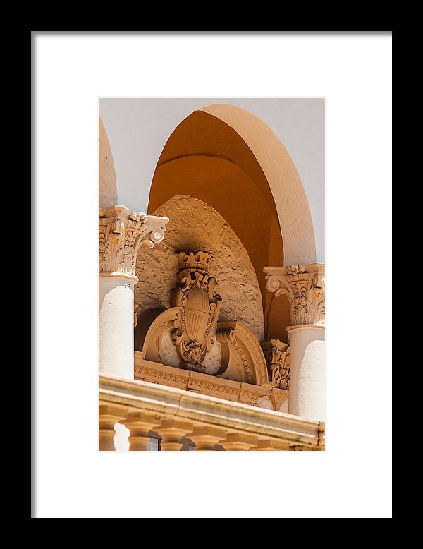 Coral Gables Biltmore Hotel Framed Print featuring the photograph Alto Relievo Coat of Arms by Ed Gleichman