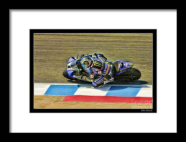 Ama Superbike Framed Print featuring the photograph AMA SuperBike Josh Jayes From Above by Blake Richards