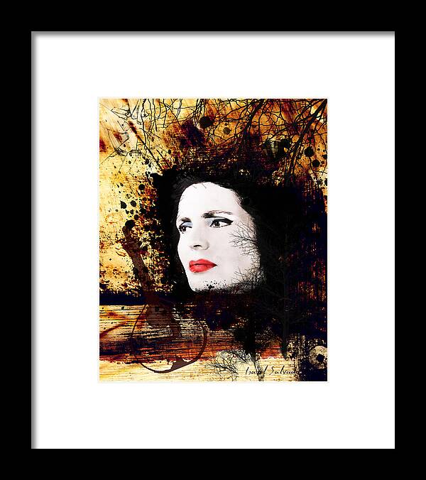 Digital Art Framed Print featuring the photograph Amalia Rodrigues by Isabel Salvador