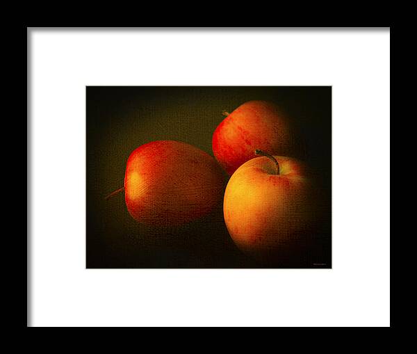 Kitchen Framed Print featuring the photograph Ambrosia Apples by Theresa Tahara