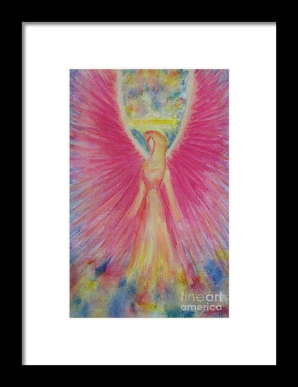 Amelya Framed Print featuring the painting Amelya's Angel by J L Zarek