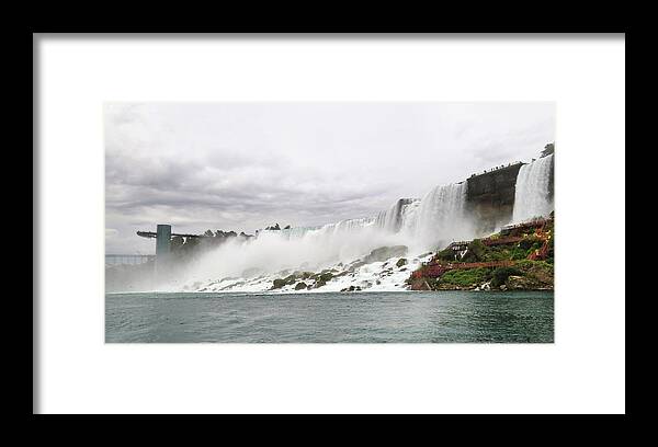 Niagara Falls Framed Print featuring the photograph American and Bridal Veil Falls by Cindy Haggerty