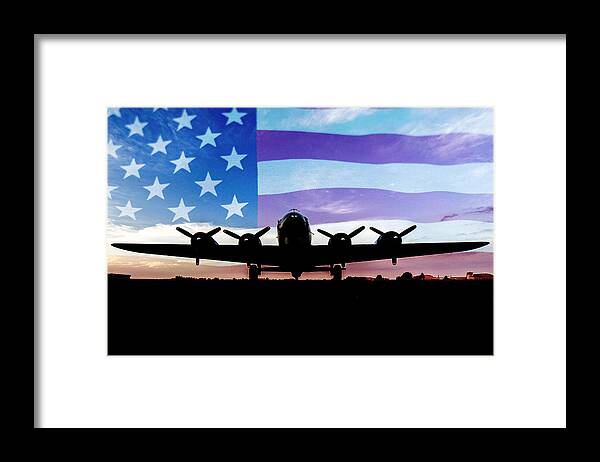 American B-17 Flying Fortress Framed Print featuring the photograph American B-17 Flying Fortress by Terry DeLuco