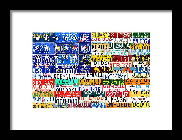 American Flag Scrap Metal Recycled License Plate Art Of The 50