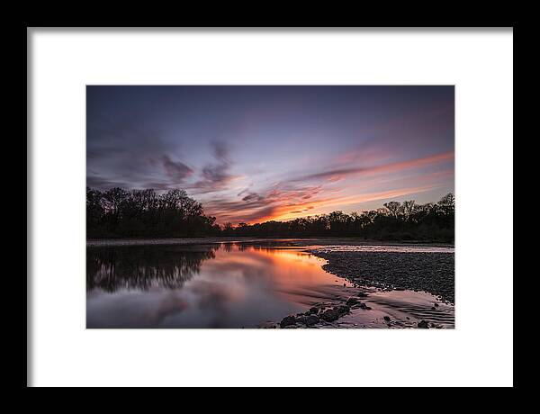 Sunset Framed Print featuring the photograph American River Sunset by Lee Harland