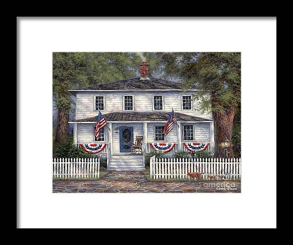 Partriotic Framed Print featuring the painting American Roots by Chuck Pinson