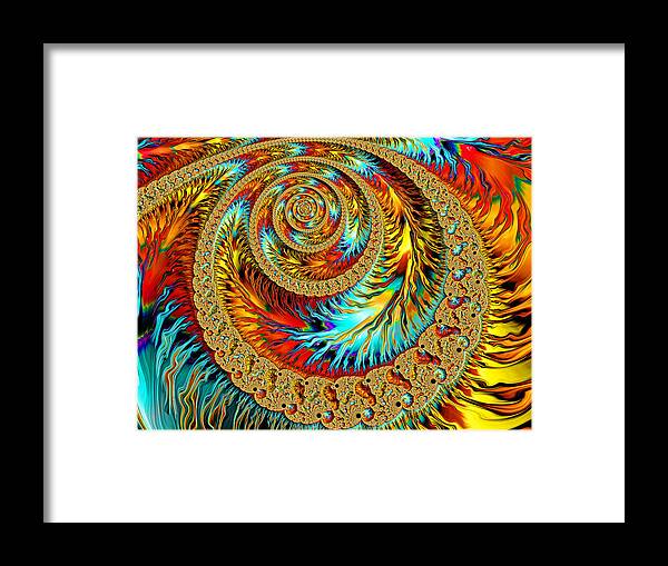 Fractal Framed Print featuring the digital art American Southwest by HH Photography of Florida