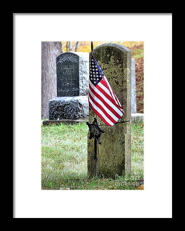 American Flag Framed Print featuring the photograph American Veteran by Janice Drew