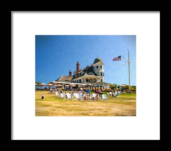 Rhode Island Framed Print featuring the photograph Americana at the Castle Hill Inn by Vicki Jauron