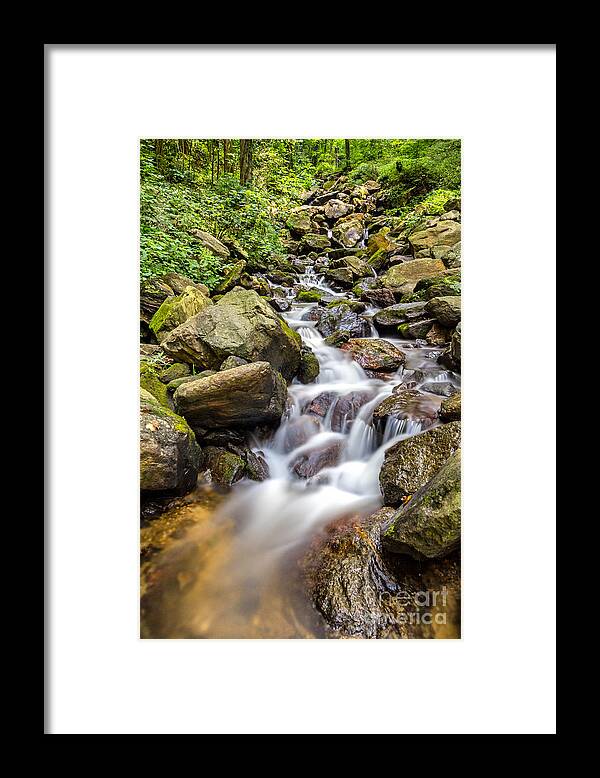 Amicalola-falls Framed Print featuring the photograph Amicalola Falls by Bernd Laeschke