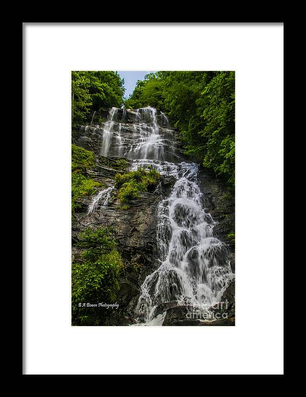 Amicola Falls Framed Print featuring the photograph Amicola Falls by Barbara Bowen