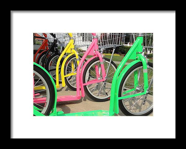Bike Framed Print featuring the photograph Amish Bikes by Mary Beth Landis