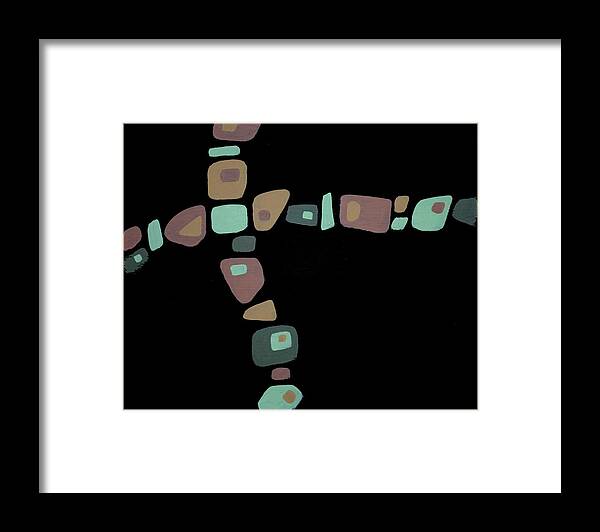 Abstract Framed Print featuring the painting Amoeba 1 by Glenn Pollard