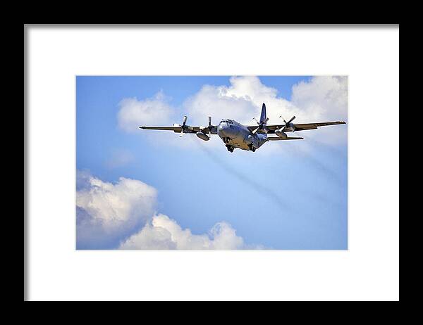 C130 Framed Print featuring the photograph Amongst the Clouds by Jason Politte