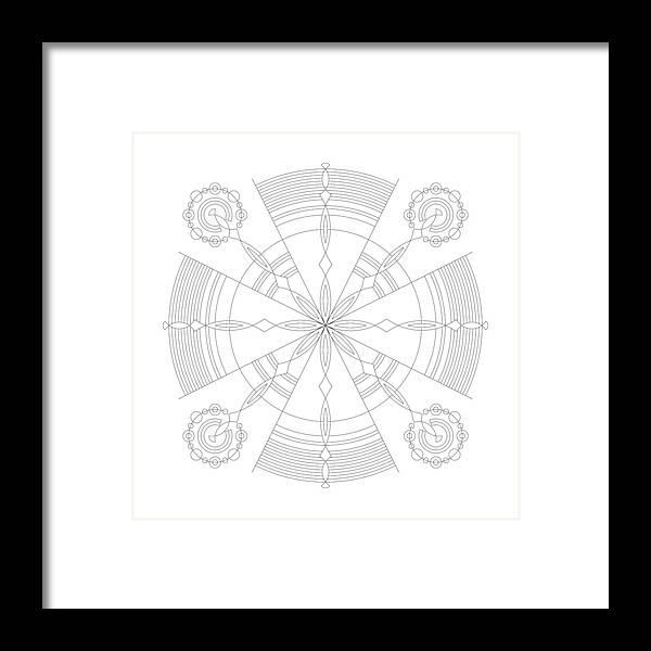 Relief Framed Print featuring the digital art Amplitude by DB Artist