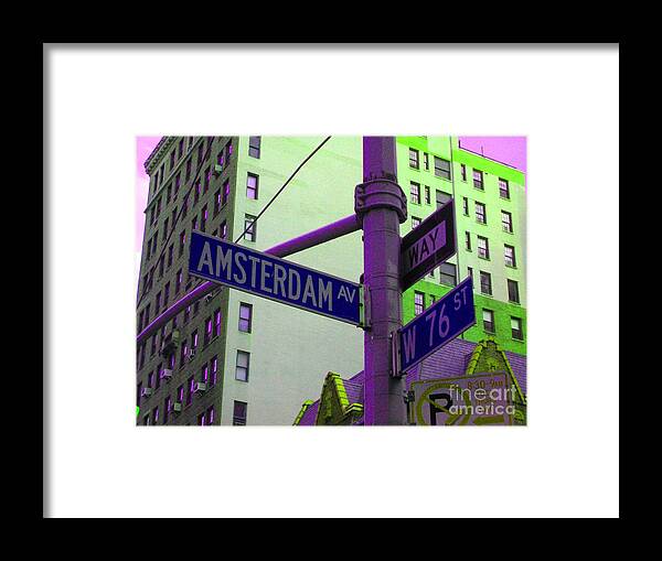 City Framed Print featuring the photograph Amsterdam Avenue by Susan Carella
