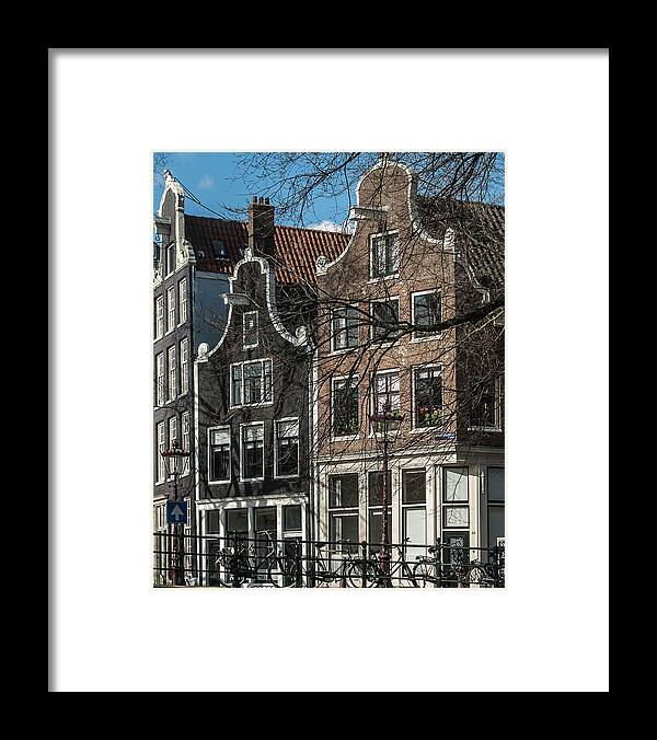   Art Framed Print featuring the photograph Amsterdam Canal Houses #1 by Marinus Ortelee
