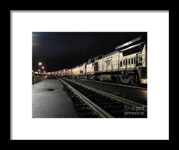 Amtrak Framed Print featuring the photograph Amtrak 507 at Klamath Falls by James B Toy