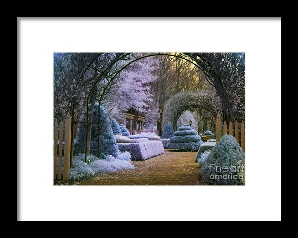 Infrared Framed Print featuring the photograph An English Garden by Jason Kolenda