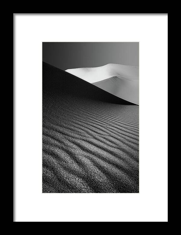 Desert Framed Print featuring the photograph An Ice Hill In Desert ! by Ali Barootkoob