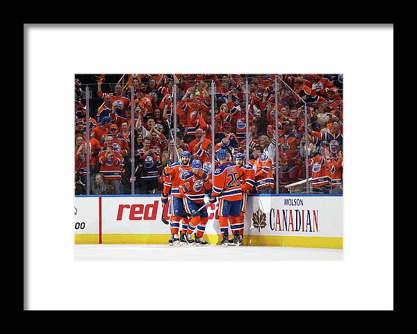 Playoffs Framed Print featuring the photograph Anaheim Ducks V Edmonton Oilers - Game by Codie Mclachlan