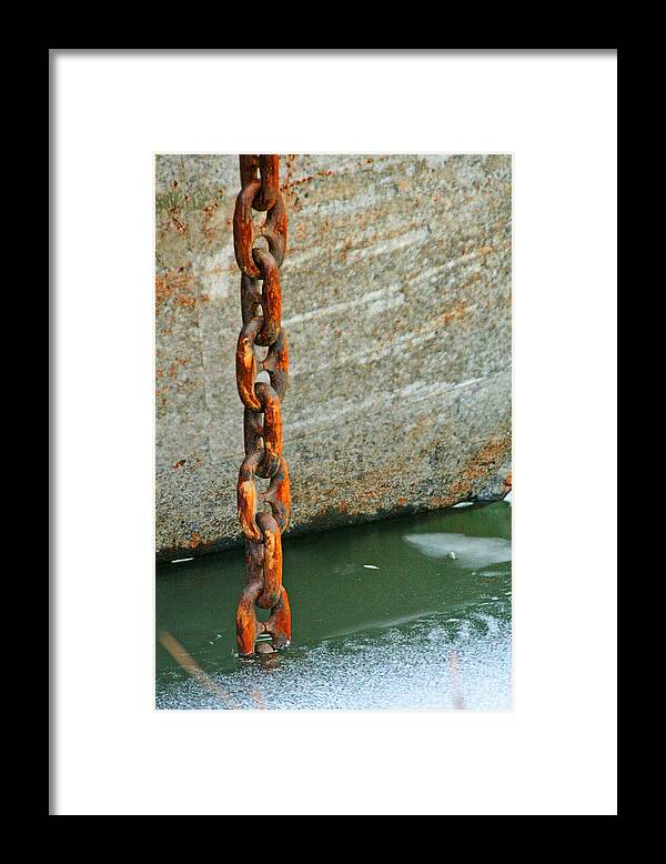 Ship Framed Print featuring the photograph Anchor Chain by Heather Allen