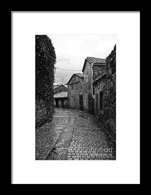 Ancient Framed Print featuring the photograph Ancient street in Tui BW by RicardMN Photography