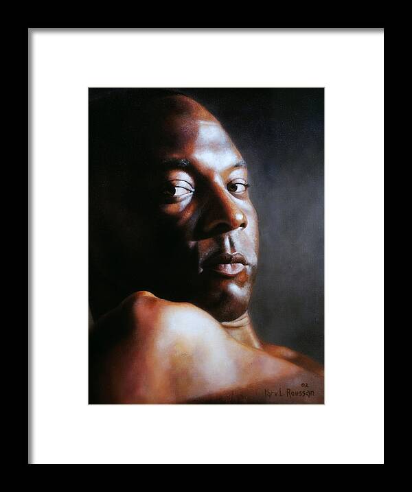 Man Framed Print featuring the painting Anderson by MarvL Roussan