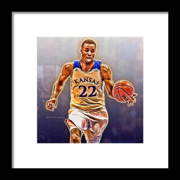 Andrewwiggians Framed Print featuring the photograph #andrewwiggians #kansas #ncaa by Futuristic Designs