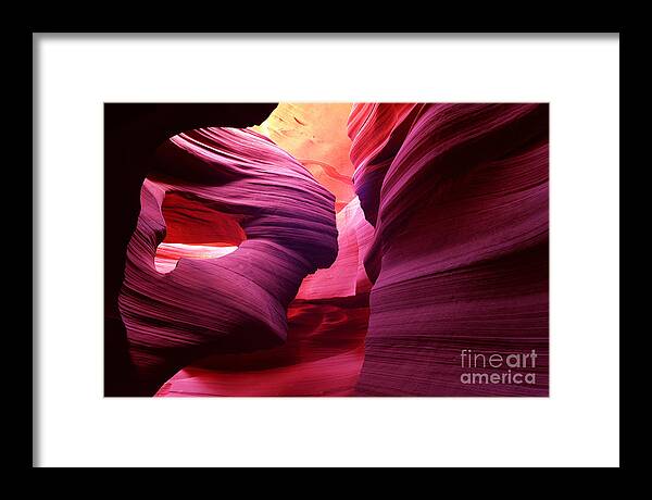 Angel Arch Framed Print featuring the photograph Angel Arch in Antelope Canyon by Benedict Heekwan Yang