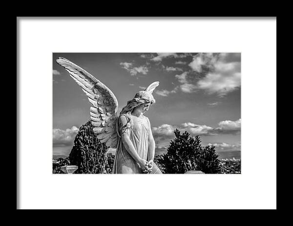Angel Framed Print featuring the photograph Angel at the Heredia General Cemetery by Andres Leon