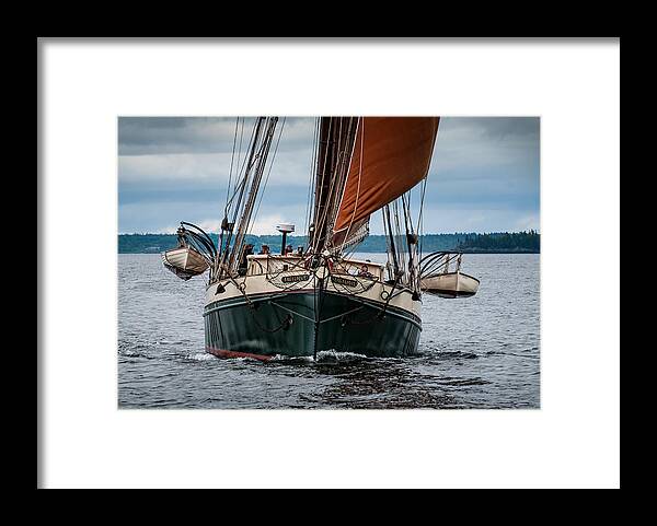 Windjammer Framed Print featuring the photograph Angelique Bow On by Fred LeBlanc