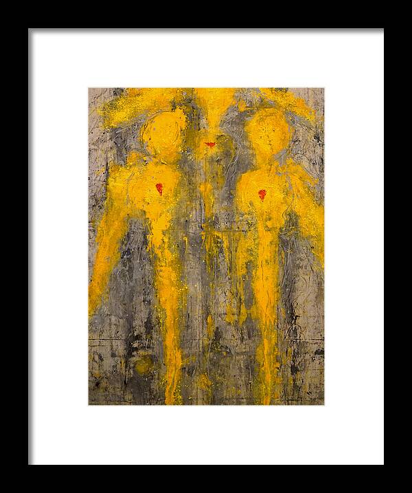 Holy Trinity Framed Print featuring the painting Angels I have seen by Giorgio Tuscani
