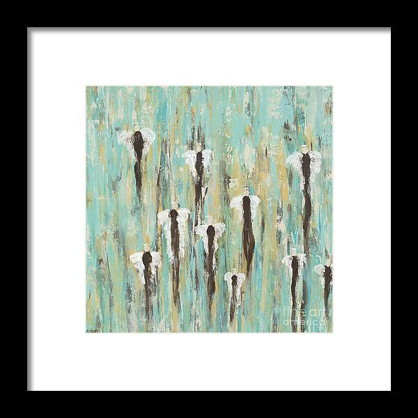 Angels Framed Print featuring the painting Angels in Our Midst by Kirsten Koza Reed