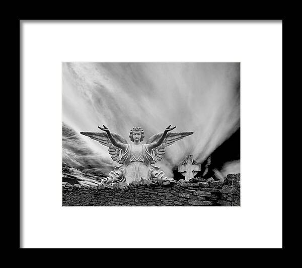 Black And White Framed Print featuring the photograph Angels Welcome by Wendell Thompson
