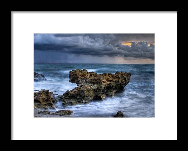 Atlantic Framed Print featuring the photograph Angry by Debra and Dave Vanderlaan